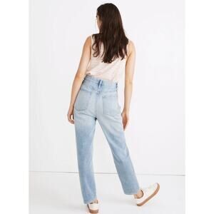 Madewell The Momjean Gilford Wash Ripped Edition Straight Leg High Waist Jean 29